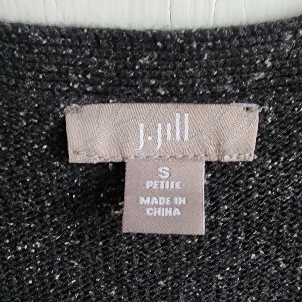 J.Jill Silk Blend Longsleeve Speckled Gray Dress, Sz PS - Picture 4 of 9